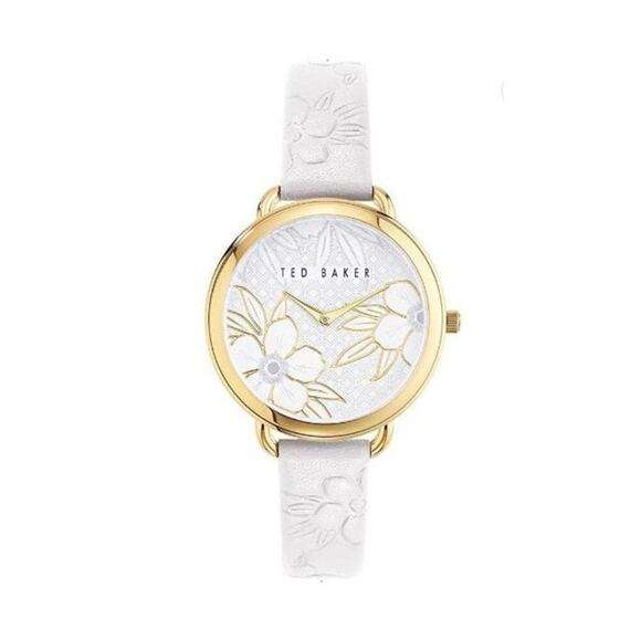 Ted Baker Floral Detail White Watch - Picture 1 of 7